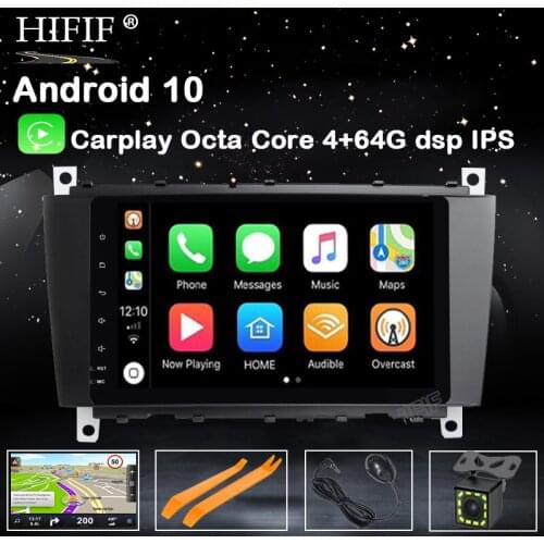 PX5 8" DSP IPS SCREEN Android 10 4G Car GPS For Mercedes Benz C Class W203 C200 C230 C320 CLK200 CLK350 CLK500 no dvd player 4G
