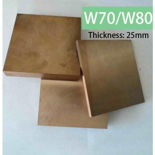 L*W=100*100mm thickness 25mm Copper Tungsten Plate W70 W80