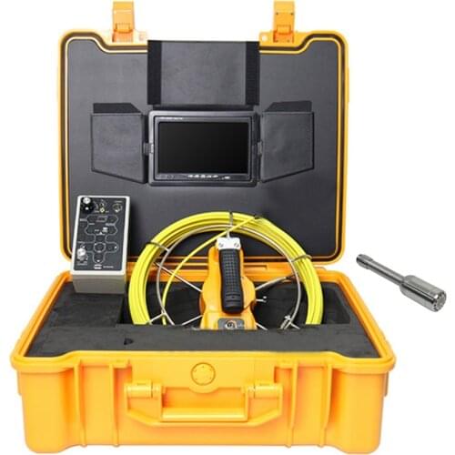 Drain Sewer Pipeline Inspection Camera System W/7inch Monitor Meter Counter 50m Cable DVR Video Endoscope 28mm Self Leveling