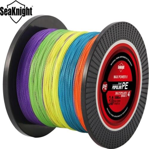 New SeaKnight TP Series 300M 500M 1000M 4 Strands Braided Fishing Line Multifilament MultiColor PE Line Saltwater Fishing Tackle