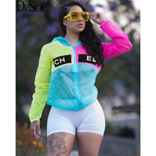 2020 women hot sale fashion reduction of age casual movement style outwear long sleeve hooded collar letters printed outwear