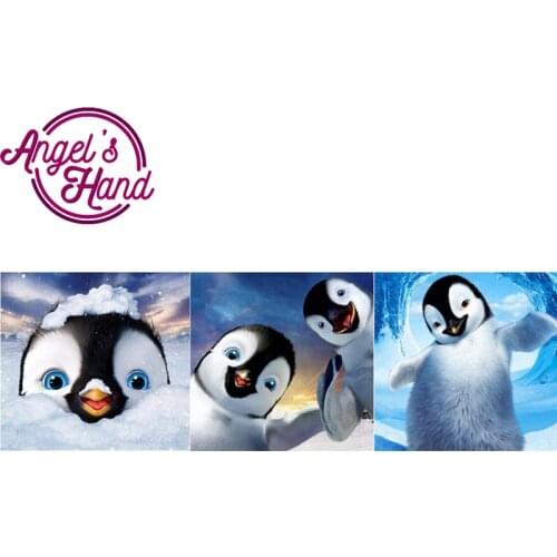 3 pcs set Diamond Embroidery Penguin,animal,5D,diy Diamond Painting Cross Stitch,Penguin picture,Diamond Mosaic,home Decoration