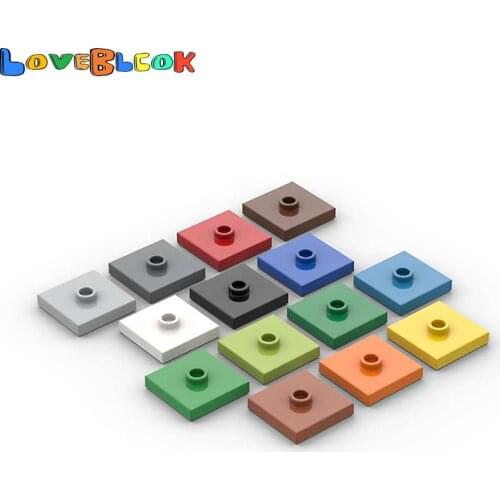 Plate 2x2 with Groove and 1 Center Stud Building Blocks Assembles MOC Parts DIY Toys Gift Creative 23893/87580 For Kid 10pcs/Lot