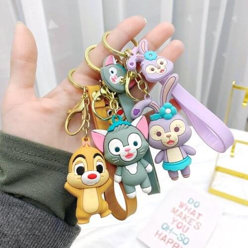 New Rabbit Duffy Bear Shirley Keychain Cartoon Cute Rabbit Key Chain Girl Bag Pendant Accessories