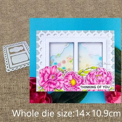 New Design Craft Metal stencil mold Cutting Dies Wavy rectangular frame scrapbook die cuts Album Paper Card Craft Embossing
