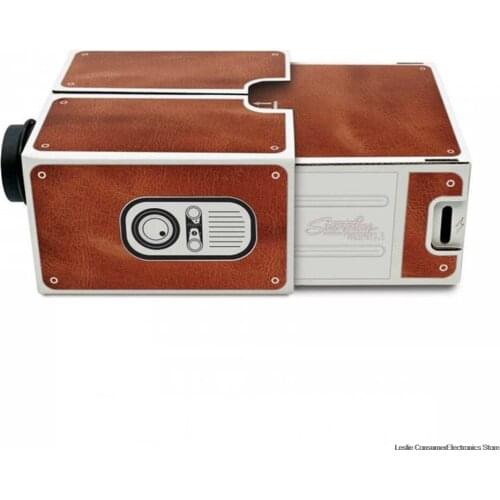 Mini Portable Cardboard Smart Phone Projector 2.0 Mobile Phone Projection for Home Theater Audio & Video Projector dropshipping