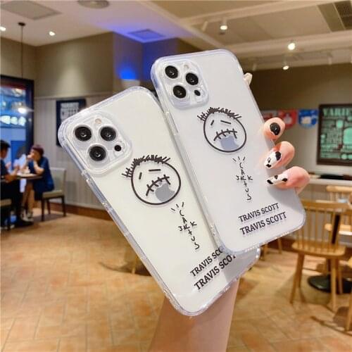 High quality clear travis scot Basketball Lens protect case for iphone 11 Pro Max 12 7 8 X XS XR Plus Anti-fall soft back cover