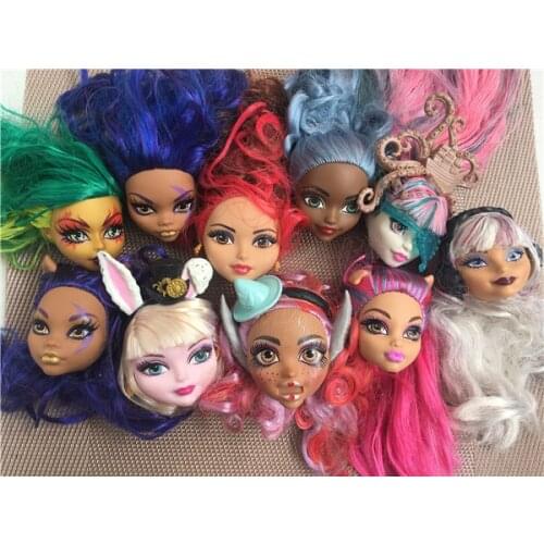 Rare Collection Monsters Doll Head Good Makeup Doll Head Girl Dressing DIY Toy Parts Children Christmas Gift Party Favor