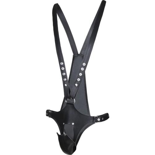 Sexy Men Chastity Overalls Briefs Fun Adult Games For Couples Pants Erotic Flirt Male Panties Penis Cover Chastity Belt Sex Toy