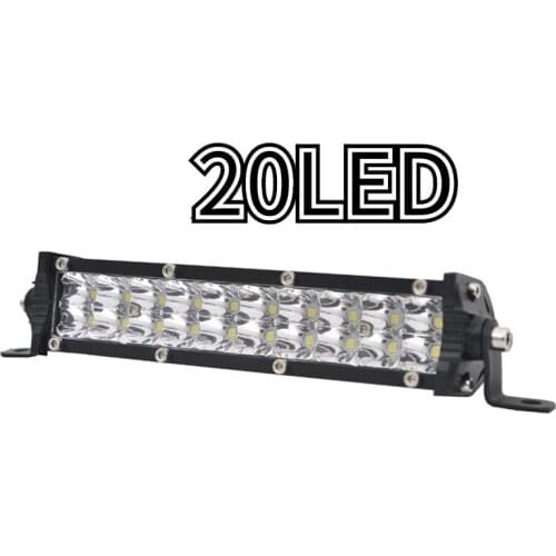 1PCS 20LED bright 12V Off Road LED Bar Spot Flood LED Lights Bar/Work Lights for Truck 4X4 UAZ 4WD ATV Car LED Driving Fog Light