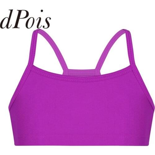 Girls Tank Tops Summer Solid Color Tops Vests Teenage Clothes Ballet Workout Children Undershirt Camis Baby Camisole Kids Tanks