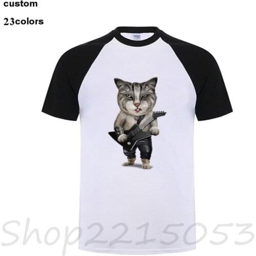 Heavy Metal Bass Guitar Cat Funny T-Shirt O Neck Men music club Christmas She Wants The D Chord Guitar T Shirt 2020 MALE tshirt