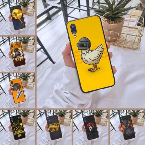 Back Cover For Huawei Y6 Y7 Y9 Prime Pro 2019 PUBG Game Cool Men Black Funny Phone Case Silicone For Huawei Y5 Y6 Y7 2019