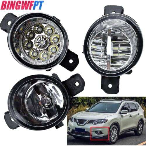 1pair Car LED Fog light H11 Daytime Running Light 12V for Nissan X trail T32 Rogue SUV 2014 2015 2016 2017