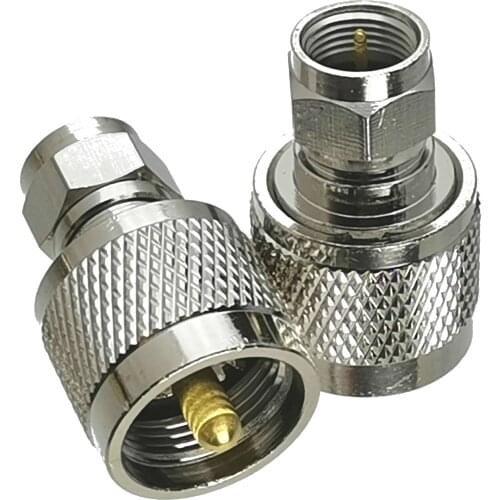 1Pcs UHF SO239 Male Plug to F TV Male Plug RF Adapter Connector Coaxial High Quanlity