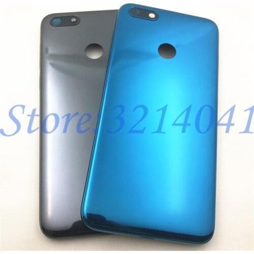 10Pcs/Lot For Motorola Moto E6 Play Back Battery Cover Rear Door Panel Housing Case With side key (No Camera Lens)