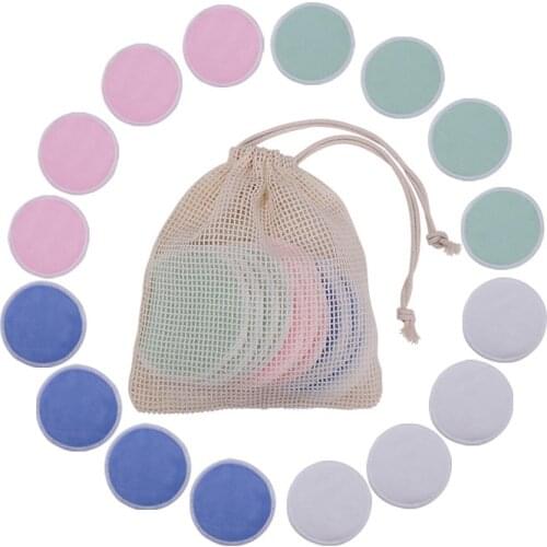 2/1PCS Reusable Bamboo Fiber Makeup Remover Pads Washable Rounds Cleansing Facial Cotton Skin Care Tool Skin Cleaning