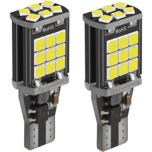 2PCS T15 W16W WY16W 912 921 Super Bright LED Car Brake Lights Turn Signal Bulbs Canbus Auto Bcakup Reverse Lamp Red White Yellow