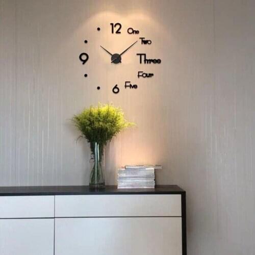 2020 DIY Acrylic Quiet Wall Sticker Clock Living Study Room Office Home Bedroom Decor smooth and beautiful Wall decoration