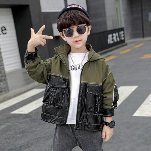 2021 Casual Spring Autumn Boy Coat Overcoat Top Kids Costume Teenage Gift Children Clothes High Quality Plus Size