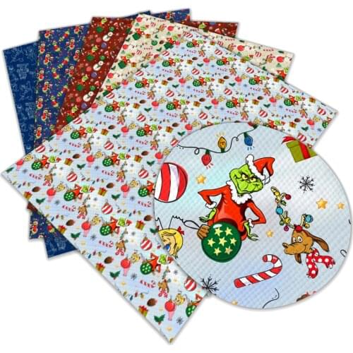 30 cm x 136 cm Cartoon Faux Artificial Synthetic Leather DIY Sewing Garment HairBow Bags L049