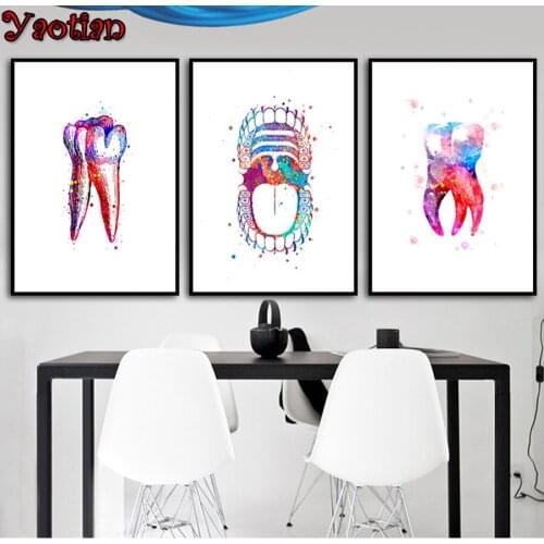3 PCS/Set New 5d Diamond painting Teeth Anatomical Embroidery Diamond Puzzle 3d Pictures Diamond Mosaic Dentistry Medical Art