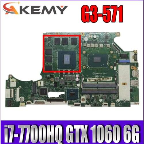 C5PRH LA-E921P For ACER Predador Helios 300 G3-571Motherboard NB.Q2B11.001 NBQ2B11001 i7-7700HQ GTX 1060 6G DDR4 Mainboard