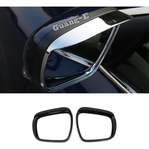 For Renault Kadjar 2016 2017 2018 2019 Car Body Rear Rearview Side Glass Mirror Trim Frame Rain Shield Sun Visor Shade 2pcs
