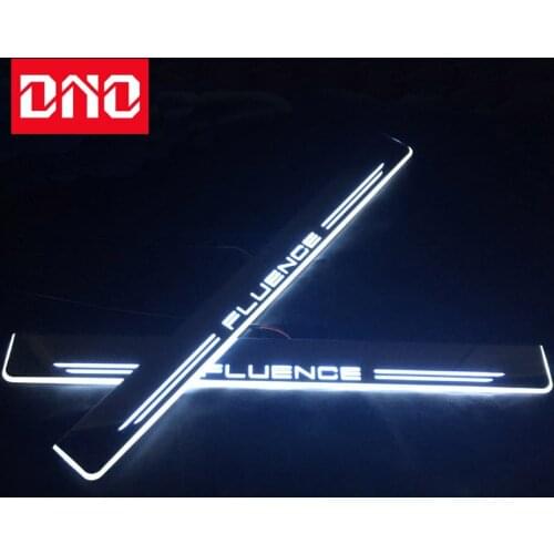 DNO Trim Pedal LED Car Light Door Sill Scuff Plate Pathway Dynamic Streamer Welcome Lamp For Renault Fluence 2015 2016 2017 2018