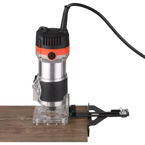 800W 30000r/min Electric Wood Trimmer Wood Router Laminate Trimmer Professional Slotting Trimming Grooving Machine Woodworking