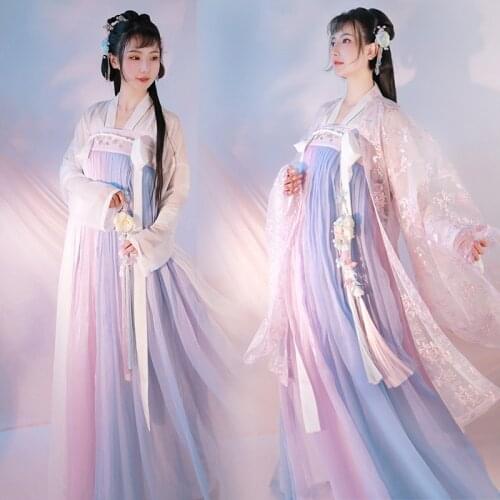 Hanfu dress Chinese full chest waist skirt spring summer fairy air elegant improved ancient daily costume cosplay hanfu women