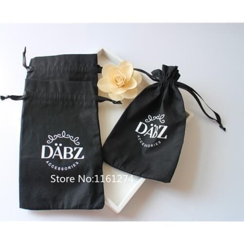 Customized Logo cotton gift Bags Jewelry gift pouch Gift bags cotton jewelry pouches