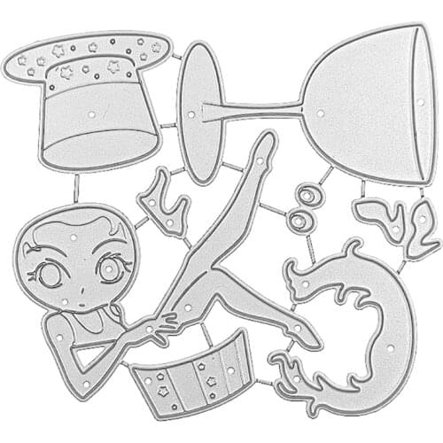 M17D Girl Metal Cutting Dies Stencil DIY Scrapbooking Album Paper Card Template Mold Embossing Craft Decoration