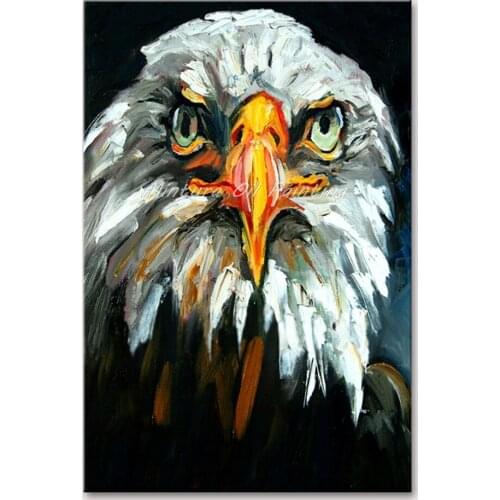 Mintura Hand Painted Oil Paintings on Canvas The Mighty Eagle Wall Picture For Living Room Home Decor Morden Wall Art No Framed