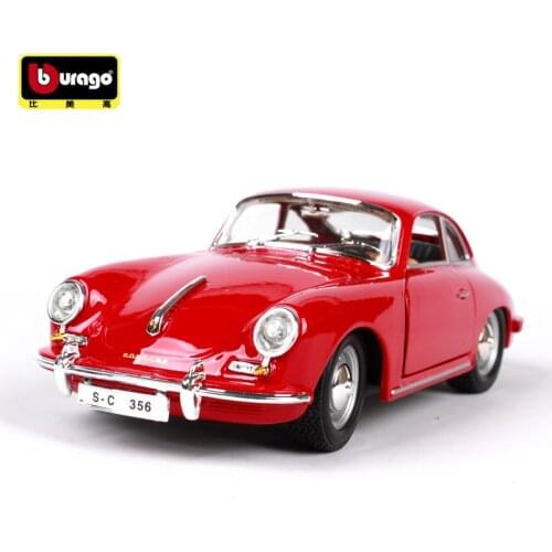 Bburago 1:24 Scale 1961 356B Hardtop Model Metal Die-cast Cars Toys Adult Fans Decoration Children Kids Gifts Collection Show