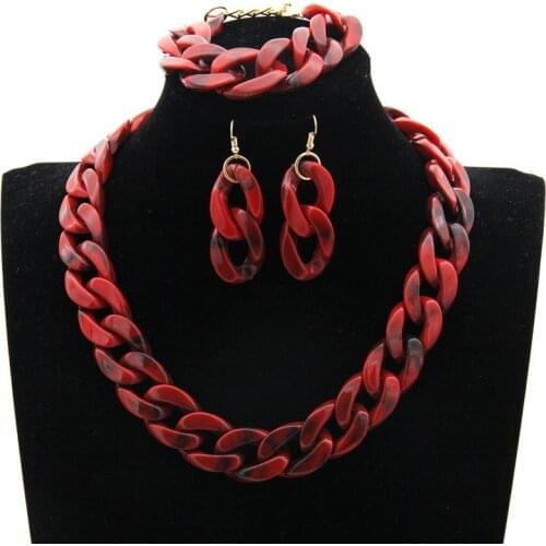 3 piece set bohemian chunky necklace collar bracelet women retro necklace jewelry fashion gift wholesale 2021