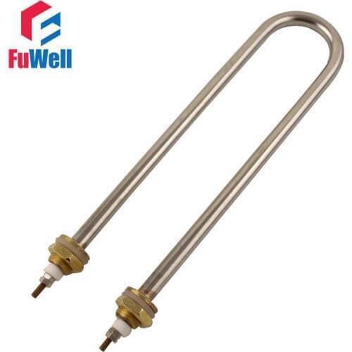 Free Shipping Stainless Steel Tube Copper Head Water Heating Element 220V 2KW M16 Mounting Thread Electric Pipe Heating Tube
