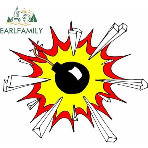 EARLFAMILY 13cm x 11cm For Dialog Bomb Car Decoration Stickers DIY Decal Fashion Occlusion Scratch Car Styling Custom Printing