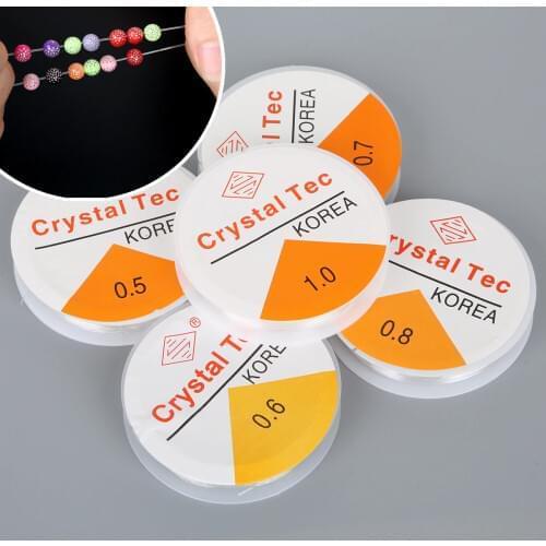 0.4-1.0MM Transparent Stretchy 8-20M/Roll Elastic Rope String Line Cord Beading Beads DIY for Jewelry Making Bracelet&Necklace
