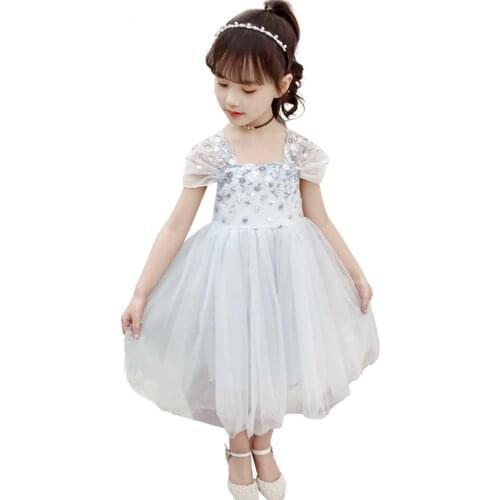 Dresses For Girls Floral Princess Dress For Kids Girl Embroidery Kid Dress Mesh Clothes Girl 6 8 10 12 14