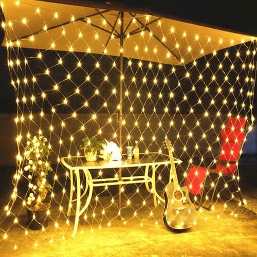 3x3M 3x2M LED Net Mesh Fairy String Light Garland Window Curtain Christmas Fairy Light Wedding Party Holiday Light