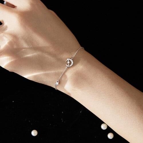 Star Moon Bracelet Zircon For Women Eros Arrow Creative Design Charm Korean Fashion Hot Girlfriend Gifts Chain Jewelry BOYULIGE