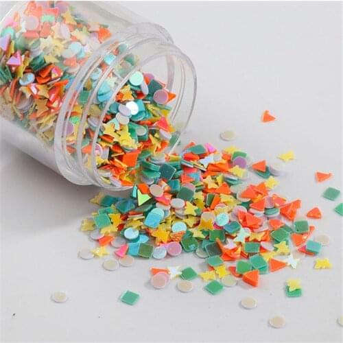 10g/Bag 3mm Nail Sequins Craft Mix Dot Square Butterfly Shapes Paillettes Personal Tailor 3D Nail Glitter DIY Slime Lentejuelas