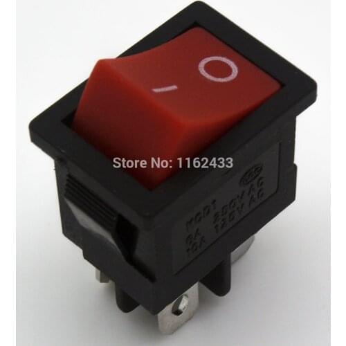 10pcs / lot KCD1-201 perforate 19 x 13 mm 4 pin ON - OFF boat rocker switch power switch KCD1-104
