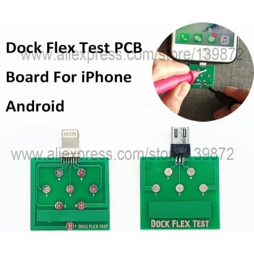 2 Pcs/Lot Charging Dock Flex Test Repair Micro USB PCB Board for iPhone 8 7 6 6s iPhone Andorid Battery Power Fix Tools