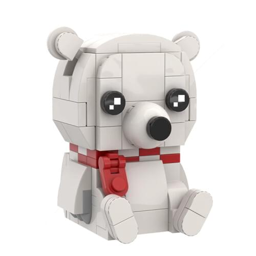 2019 new arrive diy moc Cartoon animal bear polar bear brickheadz Aberdeen building blocks educational toys for children gifts