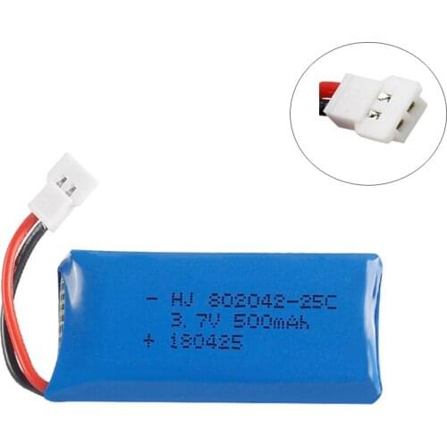 3.7V 500mah Lipo Battery with XH2.54 Plug For Udi U816A U941 U927 H43 wifi818 JXD385 H107 V252 F186 3.7 V 1S lithium battery