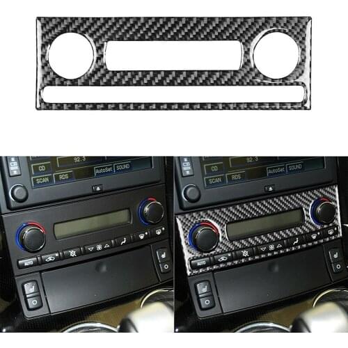 Car Stickers For Chevrolet Corvette C6 2005-2007 Carbon Fiber Interior Accessories Car AC Console Panel Interior Trim