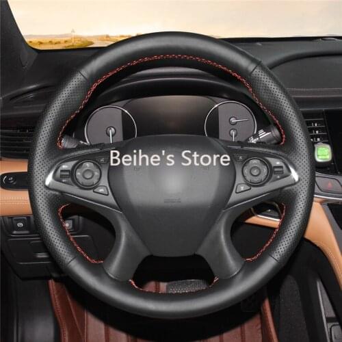 Car Steering Wheel Cover Hand-stitc​h on Wrap Cover Car interior decoration For Buick Lacrosse 2016
