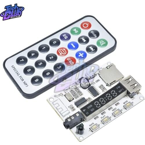Digital LED Display Wireless Bluetooth FM MP3 Decoding Board TF Micro SD Card Audio Sound Module with Infrared Remote Controller